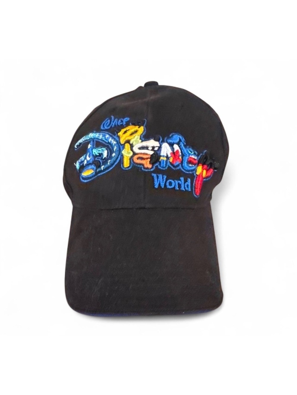 Adult One Size Walt Disney World Black Embroidered Baseball Cap
